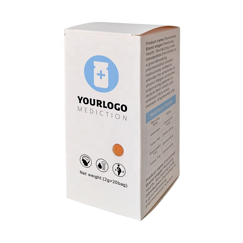 Durable Big Capacity Medicine Packaging Box Folding Portable Automatic Buckle Bottom Box Printed Medicine Wrap Cardboard Boxes