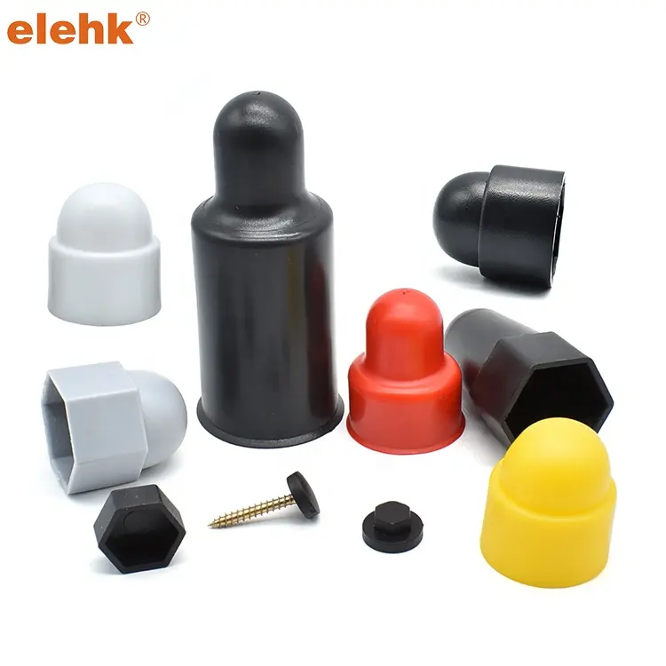 Elehk Grijs Zwart Wit Moer Decoratieve Hoes Beschermkap Plastic Zeskantmoeren Roestbestendig Deksel Boutmoer Beschermkap