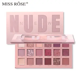 ES18C MISS ROSE 18 couleurs de maquillage pigmenté palette d'ombres à paupières scintillantes palette de maquillage rose du désert coucher de soleil palette d'ombres à paupières mates