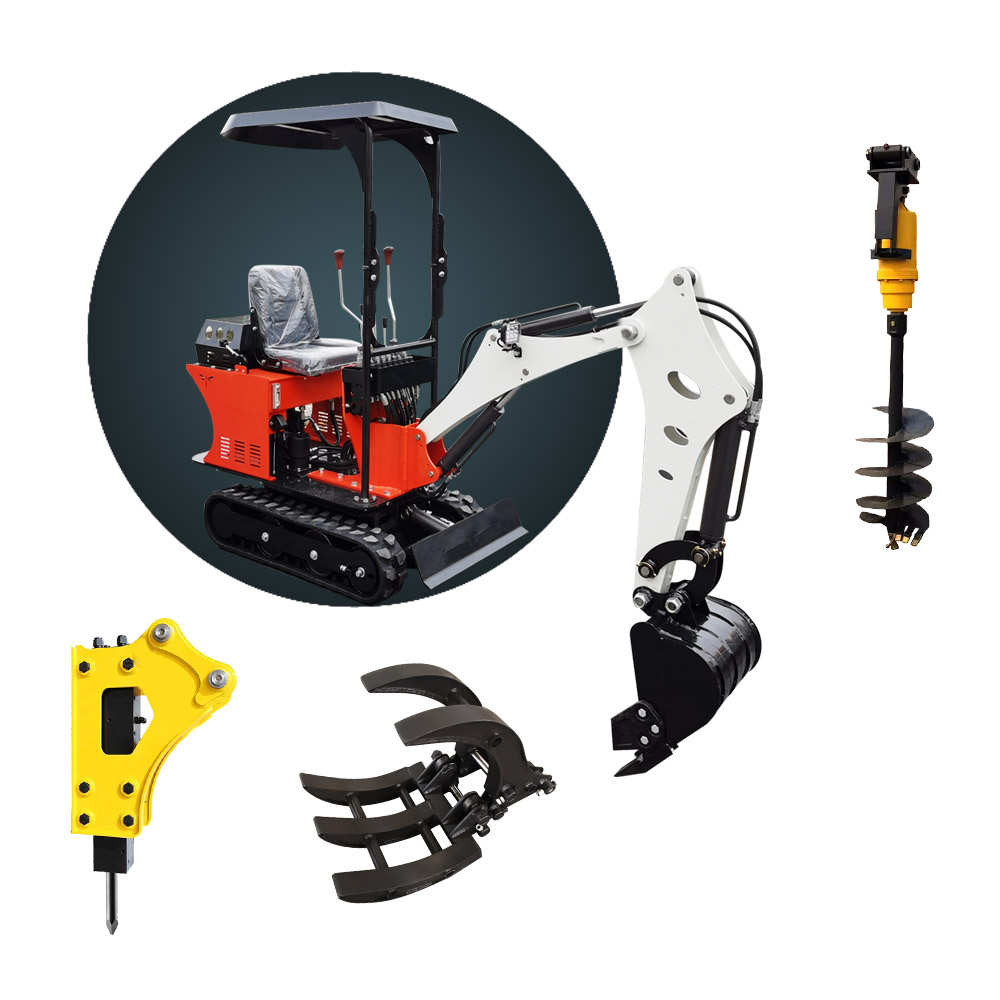 Pelle hydraulique Mini pelle 0,8 tonnes, petit excavateur et accessoires en promotion
