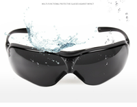 Gafas Protectoras de Seguridad 3M 10435 Negras, Lentes Grises Oscuros 3M10435 para Protección Anti-UV, Anti-Vaho, Anti-Impactos y Anti-Polvo