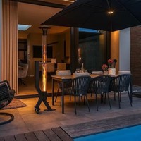 Poêle à granulés portable en acier inoxydable 304 pour patio, camping et fêtes de jardin – Vente en gros