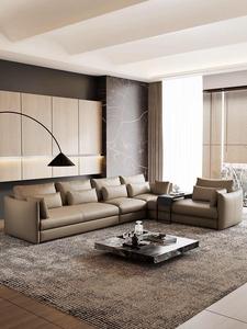 Ensemble de canapés compressés modulaires en forme de L en cuir de luxe de haute qualité pour la maison et l'hôtel canapés rembourrés pour meubles de salon - Product Image 6