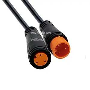 IP67 kết nối không thấm nước M6 M8 thông tư 2 3 4 5 6 8 2pin để 7pin bảng điều khiển điện gắn cảm biến Ebike cáp mở rộng