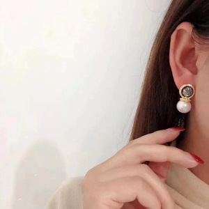 S925 <b>Silver</b> DIY Pearl Accessories Vintage Style <b>Stud</b> Earrings with 11-15mm Round Beads 21612 Empty Earnail Tray - Product Image 2