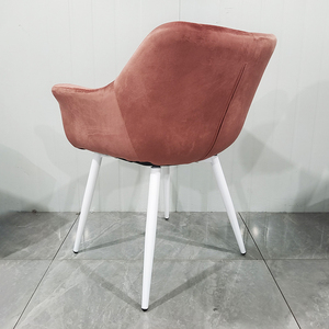 Ghế ăn lưng tựa hiện đại, chất liệu nhung nhẹ, thiết kế công thái học, bọc nhung và chân kim loại - Product Image 6