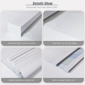 Persianas enrollables motorizadas eléctricas <span class=keywords><strong>de</strong></span> doble capa lisas, <span class=keywords><strong>de</strong></span> primera calidad, con control <span class=keywords><strong>de</strong></span> luz opaca <span class=keywords><strong>para</strong></span> <span class=keywords><strong>ventanas</strong></span> francesas - Product Image 3
