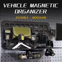 Support de rangement magnétique tactique Molle pour véhicule, plateau de table, organisateur latéral de voiture, support d'extension en alliage d'aluminium, support pliable pour camping