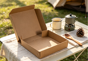 Eco-Friendly High-End Kraft Corrugated Paper Die Cut Folded Box Without Glue <b>Square</b> Shape Anti-Crush & Damage Resistance - Product Image 6