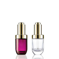 Flacon compte-gouttes transparent en verre, 30ml, huile capillaire, sérum, prix compétitif