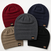 Bonnet d'hiver en tricot jacquard personnalisé pour homme avec logo, motif géométrique, en acrylique, pour l'extérieur par temps froid, vente en gros usine