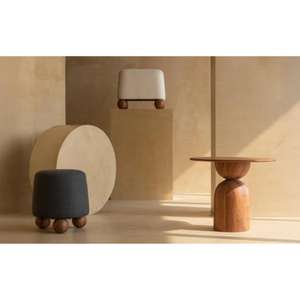 Puf de Madera Maciza, Otomana Tradicional de Lujo para el Hogar, Suave y Duradera, para Sala de Estar, Dormitorio, Estudio, Escuela, Entrada - Product Image 4