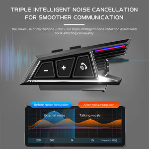 Auriculares Inalámbricos para Casco de Motocicleta BT40 con Cancelación de Ruido Impermeable IPX6, Audífonos 5.3 para Motocicleta - Product Image 3