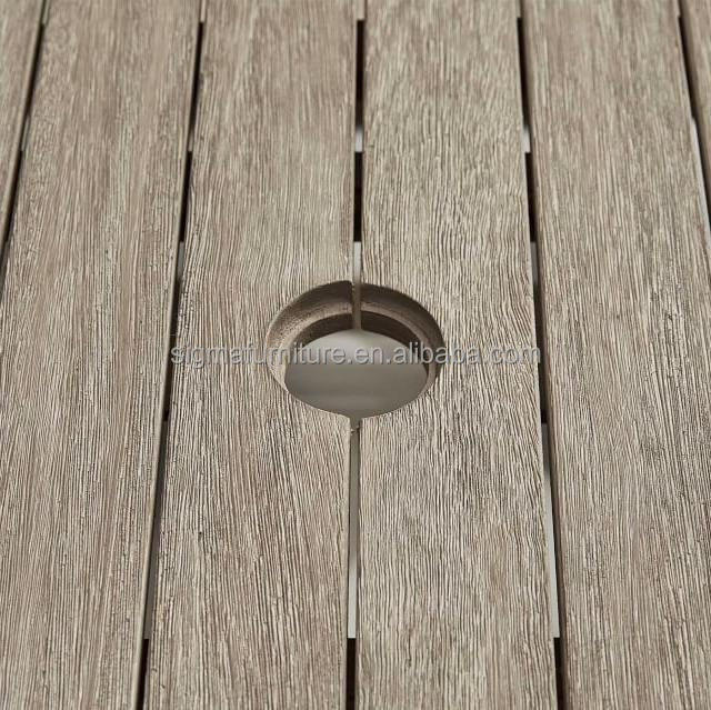 Outdoor garden beach teak solid wood picnic table foldable coffee Stretchable table