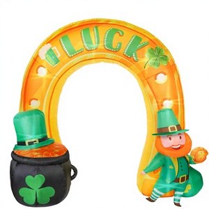 Vente chaude 9FT Gonflable Shamrock Leprechaun Or Pot Lucky Horseshoe Archway pour ST. Décoration Fête de <span class=keywords><strong>Patrick</strong></span> - Product Image 1