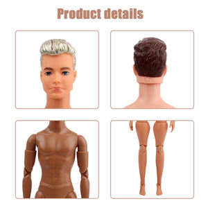 21個の可動関節を持つABSプラスチック製の男性ヌードドール、全身可動のスーパーモデルドール、関節付きの白い肌の男性ドール - Product Image 5