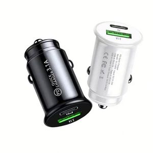 Fast Car Charging Accessories <b>Usb</b> A+C Universal Car Cigarette Lighter <b>Socket</b> Adapter 3.1a PD Quick Mini Smart Car Charger - Product Image 2