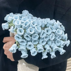 Dokunsal Handloom örgü gül tığ battaniye 3D nakış çevre dostu yatak örtüsü yetişkin sakinleri için - Product Image 1