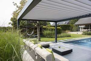 Pergola à toit à lames orientables de haute qualité, télécommandée, pour extérieur, utilisée pour les arches, les tonnelles, les pergolas, kits en aluminium rétractables à vendre - Product Image 4