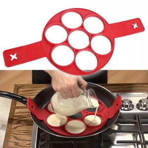 Silicone 7-Hole Pancake Maker Egg Mold Round Cooking Tool For Baking - Product Image 1