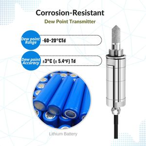 HG602-G Corrosion-Resistant <strong>Rs485</strong> 4-20mA 0-5V 0-10V Dew Point <strong>Sensor</strong> Transmitter for Drier Air Compressor - Product Image 1