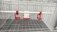 Cage à poulets à 3 étages et 2 portes, capacité 60 oiseaux, avec portes anti-évasion