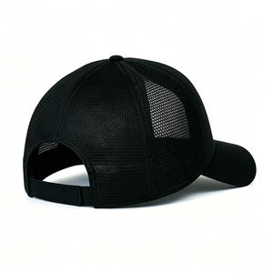Casquette Trucker en Maille Noire Personnalisée avec Logo ACE, Visière Courbe, 5 Panneaux, Unisexe, Polyester, Partie Avant en Maille Respirante, Dos Ajustable - Product Image 3