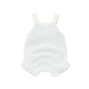 Mimixiong OEKO-TEX enfant en bas âge bébé bébé tricoté vêtements à la main nœud papillon jarretelle doux décontracté barboteuse Onesie tricots combinaison - Product Image 2