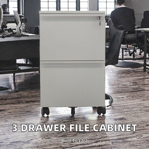 Archivador Metálico Moderno de 3 Cajones, Móvil, para Almacenamiento en Escuelas, Hoteles y Oficinas, Venta al Por Mayor de Fábrica - Product Image 2