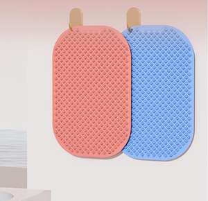 Herramientas de reflexología podal punto de presión almohadilla de masaje de acupresión estera de masaje de pies de doble cara de silicona ovalada - Product Image 5