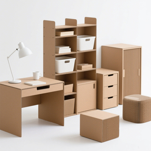 Hic tùy chỉnh gấp đồ nội thất các tông sóng ghế bảng cho nhà cho mèo giấy nhà - Product Image 4