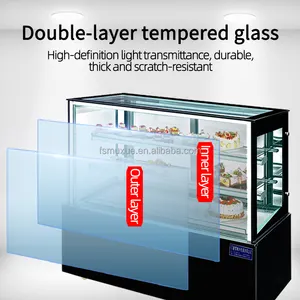 MUXUE 1200MM kek ekran buzdolabı kek buzdolabı vitrin vitrinas pasteleras MX-DGG1200F-R