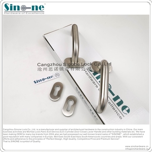 Thép Không Gỉ 304 Euro Lỗ Mộng Sash Khóa Với Hình Bầu Dục Hoa Hồng Đòn Bẩy Xử Lý Cháy Xếp Hạng Cửa Xử Lý Trên Hình Bầu Dục Tăng - Product Image 2