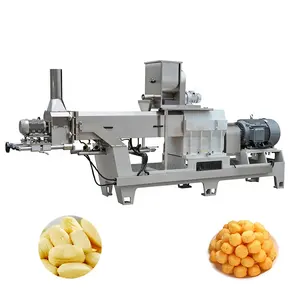 Full Production Line Puff Roller Snack Food Extruder Screw Cheese Ball Machines