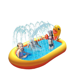 Piscina Inflable para Niños de 170x110 cm con Diseño de Pato, Pulpo y Dinosaurio, Juguete de Juego al Aire Libre, Material de PVC - Product Image 2