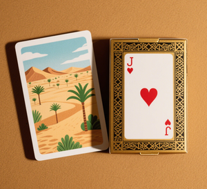 Venta caliente personalizado desierto patrón arte papel póker <span class=keywords><strong>cartas</strong></span> Oriente Medio mercado dirigido naipes - Product Image 6