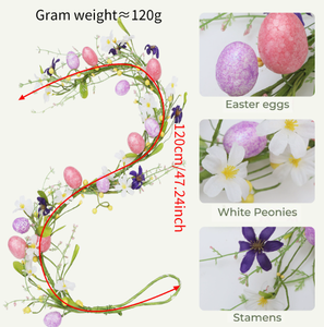 DAMAI Wholesale <b>Easter</b> Decor Foam Egg Vine Garland Party Hanging <b>Ornament</b> for Home Garden Mall Party Hanging <b>Ornament</b> - Product Image 6