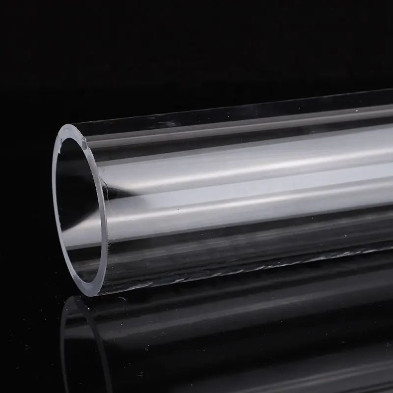 Strumento da laboratorio a tubo di quarzo tondo con tubo di vetro di grande diametro resistente alle alte temperature