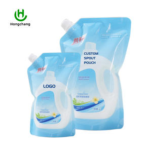 Pochette à bec verseur personnalisable en direct d'usine <span class=keywords><strong>pour</strong></span> adoucissant textile, en PE, avec joint anti-fuite, capacité 1L, design facile à verser - Product Image 3