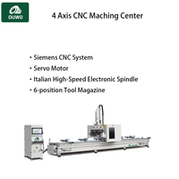 Centre d'usinage CNC 4 axes OUWO 7000 mm pour le perçage, le fraisage et le chanfreinage de profilés en aluminium robustes pour l'industrie des fenêtres et des portes