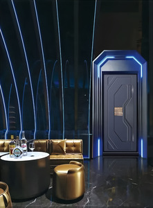 Porte insonorisée manuelle personnalisée <span class=keywords><strong>de</strong></span> marque Wellone, moderne, en acier inoxydable, pour KTV, bar, boîte <span class=keywords><strong>de</strong></span> <span class=keywords><strong>nuit</strong></span>, salle <span class=keywords><strong>de</strong></span> karaoké, hôtel, avec revêtement souple - Product Image 3