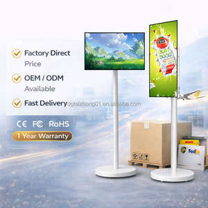 Écran publicitaire mobile portable sans fil, écran tactile Android intelligent, moniteur alimenté par batterie de 21,5 pouces avec caméra pour l'intérieur - Product Image 3