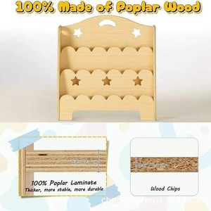 Étagère à livres en bois, couleur naturelle, étagère de rangement multicouche pour livres, maison, chambre à coucher, salon, design peu encombrant - Product Image 5