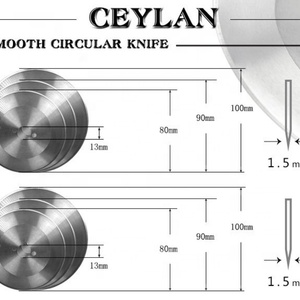 ใบมีดเครื่องตัดขนาด 80 มม. สำหรับมีดหั่นเนื้อเคบับซีเลน ดอนเนอร์ ใบมีดกลมสำหรับซีเลน เดฟราน เฮราน เซย์เมน - Product Image 2