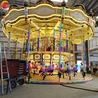 Manèges de foire super luxe manèges Double Decker Carrousel Jeux de carnaval à chevaux Merry Go Round à vendre