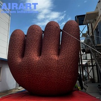 Gants de baseball gonflables de grande taille pour la décoration d'activités sportives, impression de logo, en vente