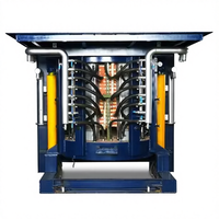 Fourneau de fusion à induction électrique industriel pour la fonderie, 200 kg, 5 tonnes, acier, fer, métal