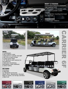 Voitures de tourisme mini-bus 4x4 HDK EVOLUTION côte à côte, 6 à 8 places, chariot de golf électrique utilitaire 48V à vendre - Product Image 4