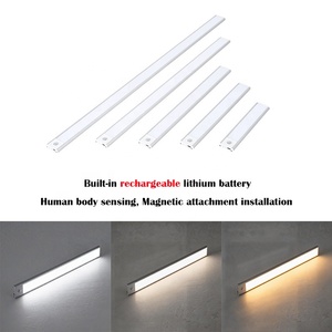 Barra de luces LED con sensor de movimiento PIR magnético recargable para instalar bajo el armario,3 CCT para cocina y closet - Product Image 1