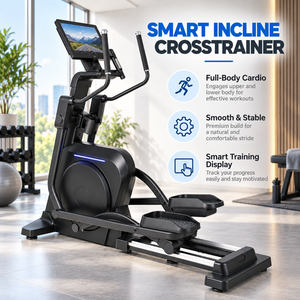 K-FIT GSK3 Cross-trainer Inclinable Commercial avec Écran Tactile Intelligent, Application Bluetooth, Capacité 180 kg, Pas <span class=keywords><strong>de</strong></span> 21 Pouces, pour <span class=keywords><strong>Salle</strong></span> <span class=keywords><strong>de</strong></span> <span class=keywords><strong>Sport</strong></span> à Domicile - Product Image 3